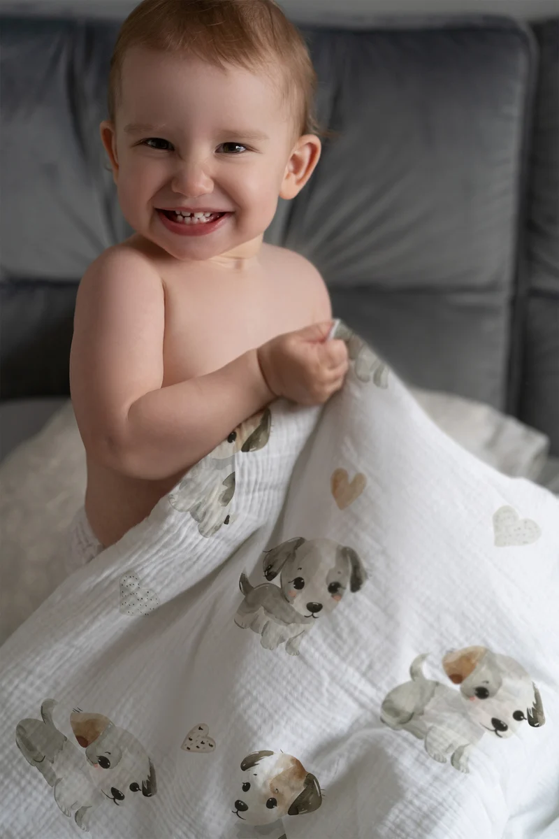 "Kleine Welpen" Premium Kinderbettwäsche