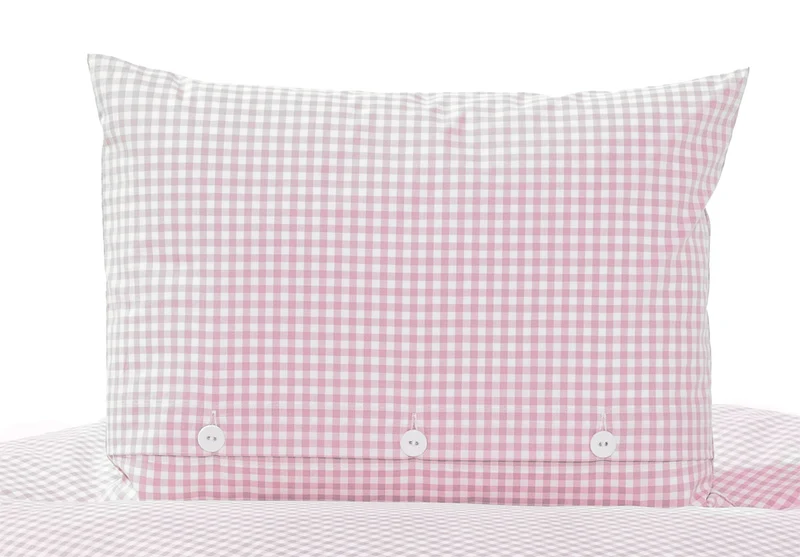 Bettwäsche Babyrosa Vichy Karo