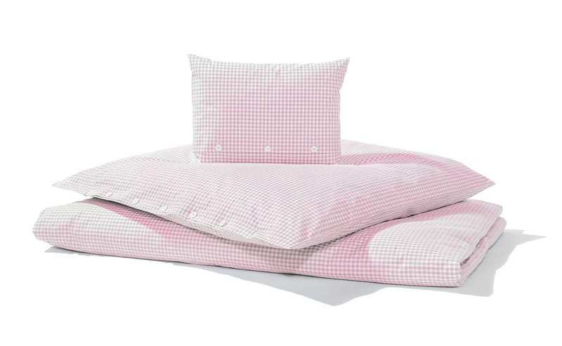 Bettwäsche Babyrosa Vichy Karo