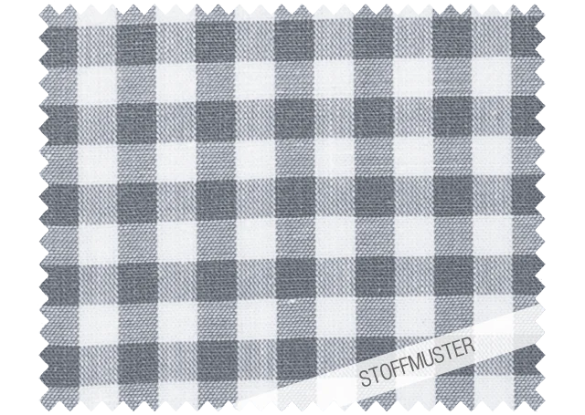 Stoffmuster zu Bettwäsche Nordisch by Nature Klassisches Karo 18mm Silbergrau