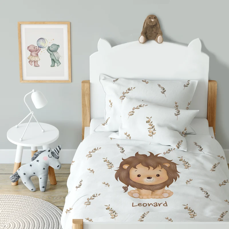 "Der kleine Löwe" Premium Bettwäsche mit Namen