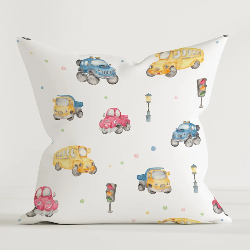 "Autos" Premium Kinder Dekokissen