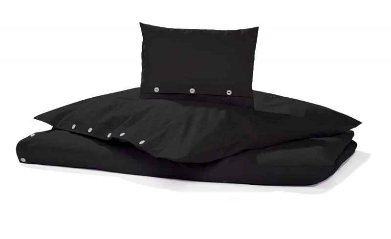 Bettwäsche Corvo Schwarz Gewaschene Baumwolle