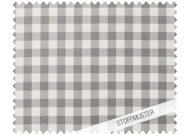 Stoffmuster zu Bettwäsche Vichy 5mm Hamburger Himmelgrau