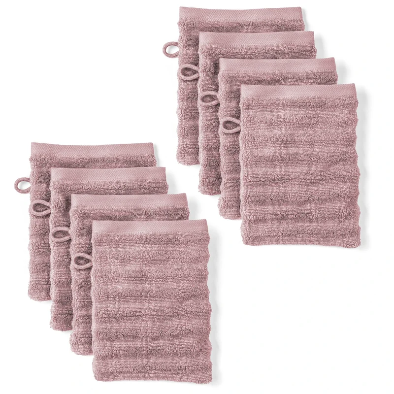 Waschlappen "Waves" - Mauve - 8x 16x21cm