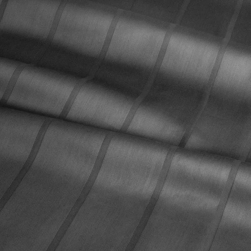 Bettwäsche Mako Satin mit Streifen - Anthrazit - 2x155x220 + 2x40x80cm