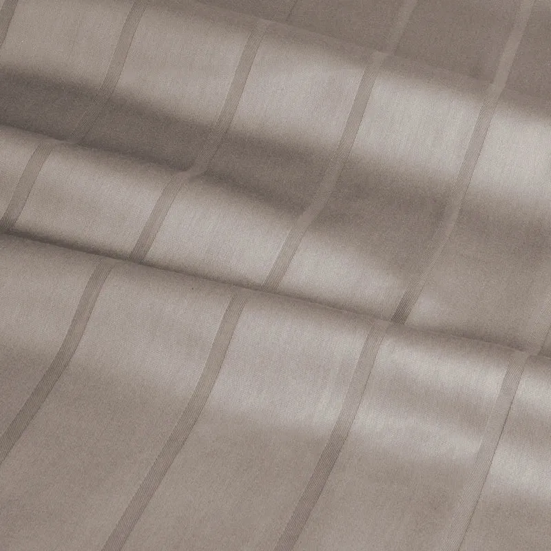 Bettwäsche Mako Satin mit Streifen - Taupe - 2x155x220 + 2x80x80cm