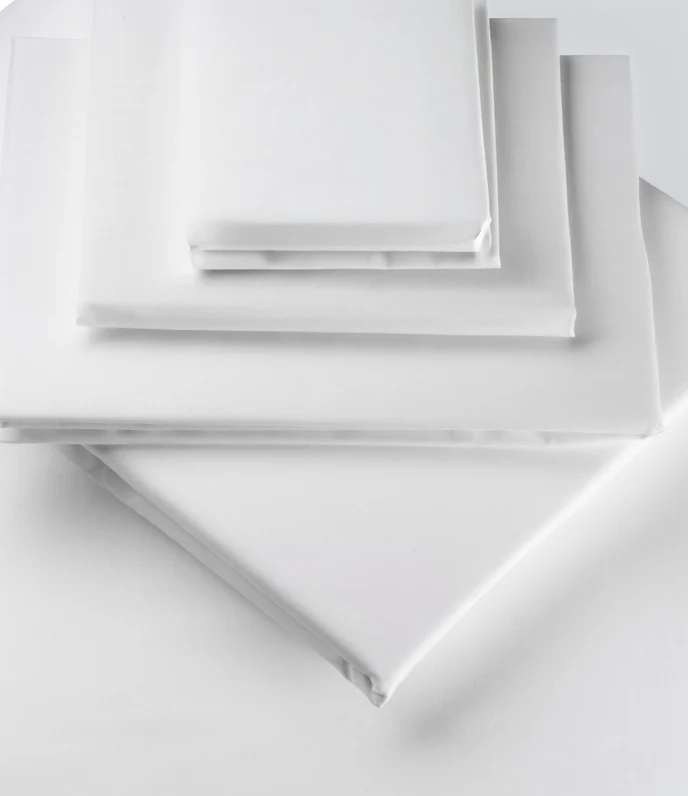 Organic Cotton Percale Flat Sheet "Naturale" in White color