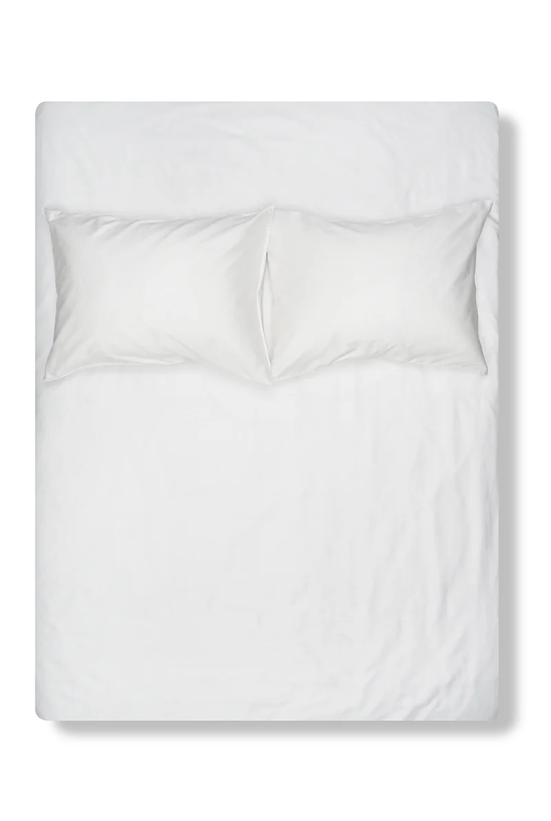 Organic Cotton Sateen Bedding "Naturale" in White color