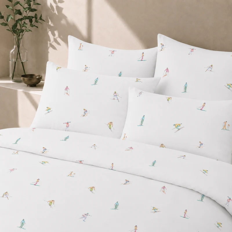 Satin Bettwäsche mit Sportmotiv, Baumwolle Bio (kbA)
