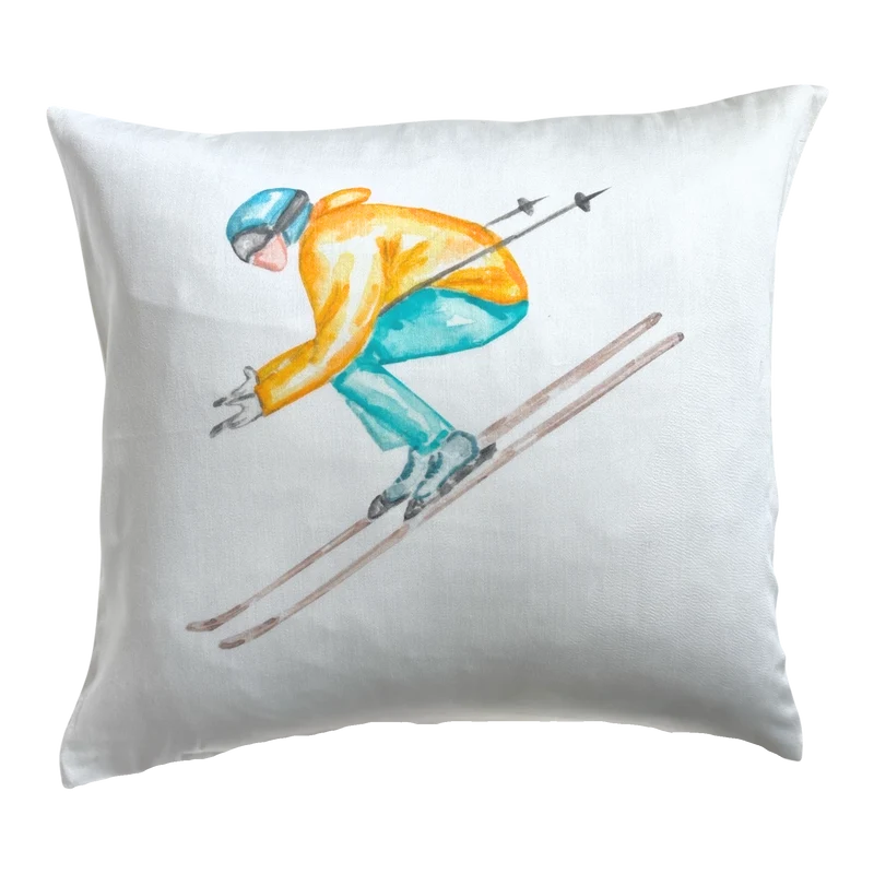 Satin-Kissenhüllen mit Sportmotiv, Baumwolle Bio (kbA)