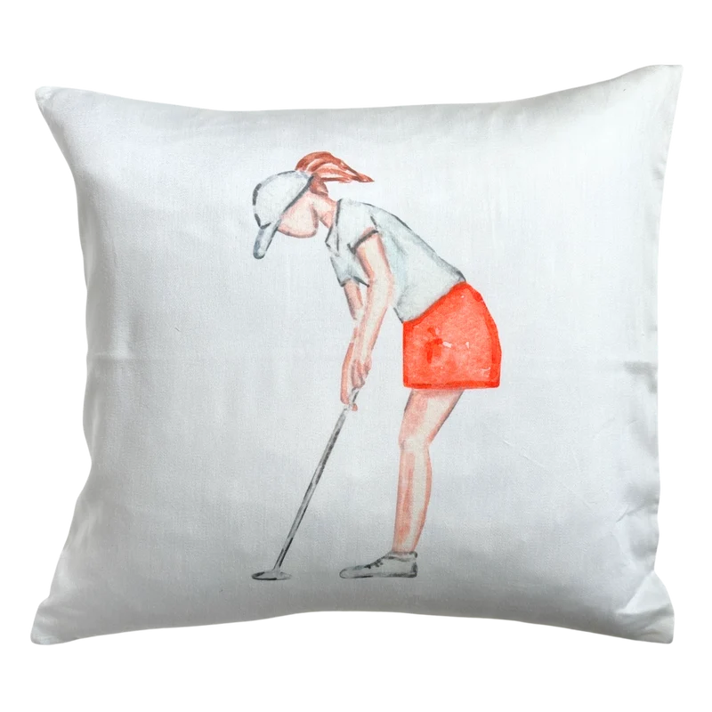 Satin-Kissenhüllen mit Sportmotiv, Baumwolle Bio (kbA)