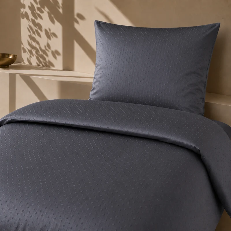 Jacquard Bettwäsche Punkte, Baumwolle Bio (kbA)
