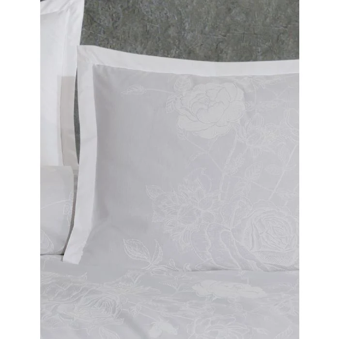 Lavella Melis Saten Nevresim Takımı | Beyaz 200 × 220 cm