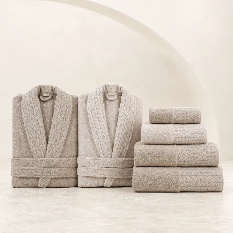 Lavella Sena Wellness Bornoz ve Havlu Seti | 6 Parça