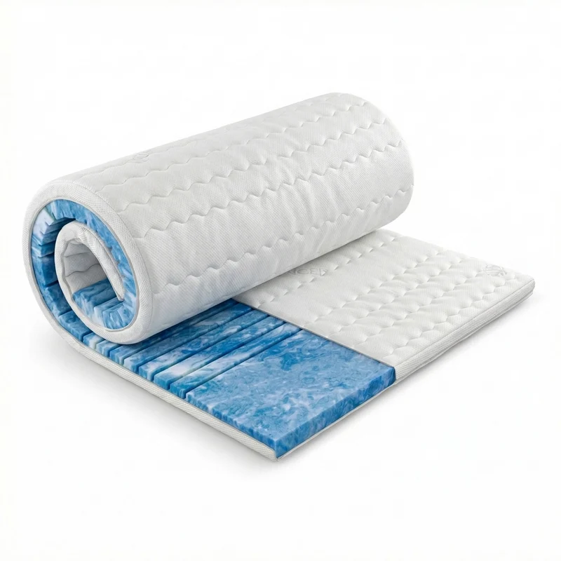 Premium Gelschaum Topper 8cm Luxus Liegekomfort mit 7 Zonen