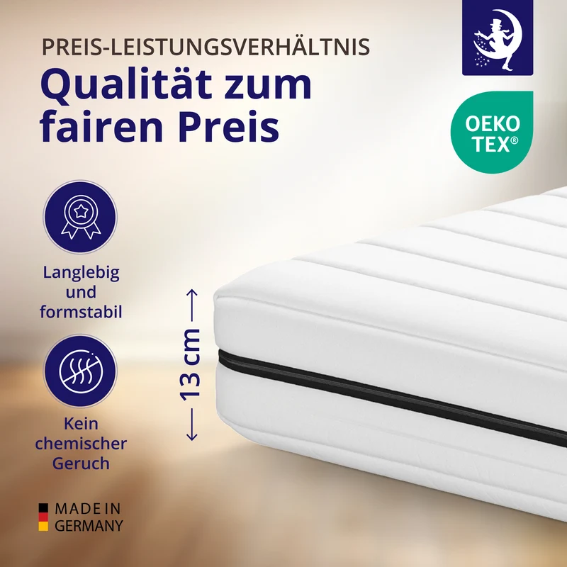 Flip Basic 13 – Kaltschaummatratze H2/H3 kompakt & flexibel
