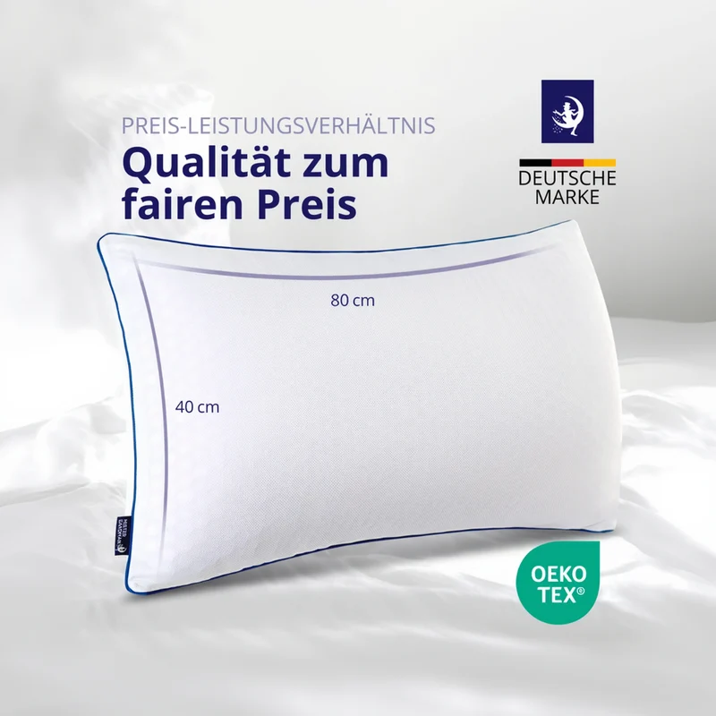 Memory Flakes Premium Kopfkissen - 40x80cm