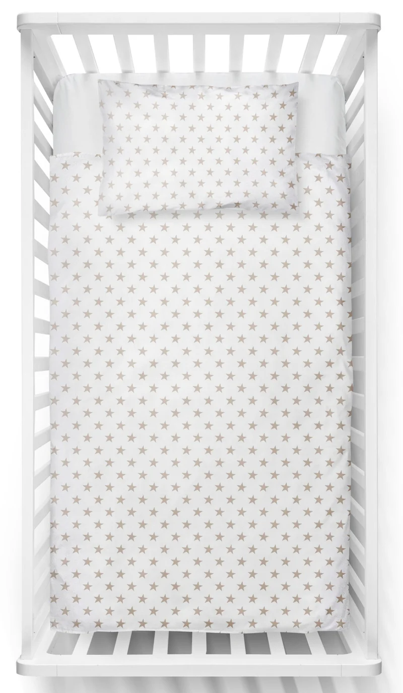 Renforce Bettwäsche-Set 100x135cm Sterne in Weiß