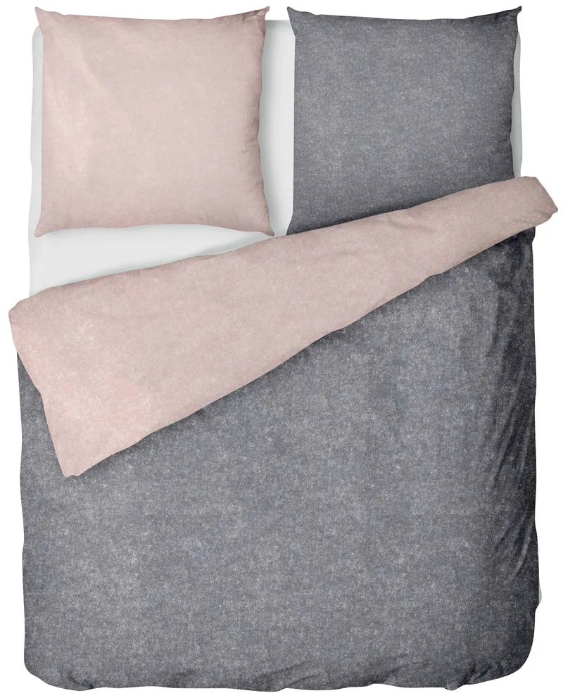 Biber Bettwäsche-Set Wendebettwäsche in Rosa Anthrazit