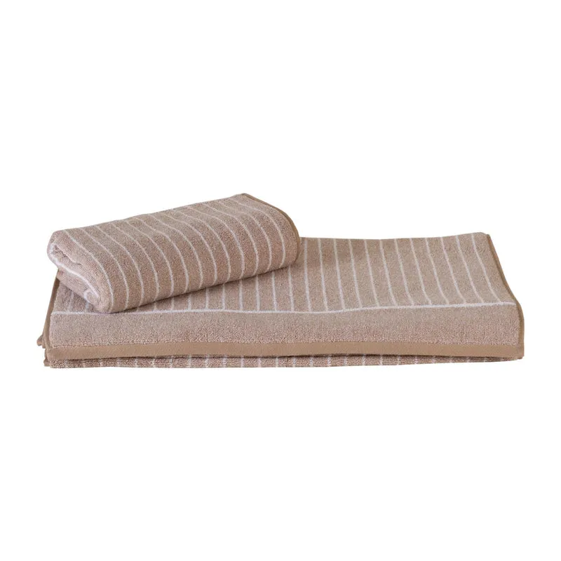 Asciugamano con Ospite gessato Moderno in Spugna 550 gr/mq