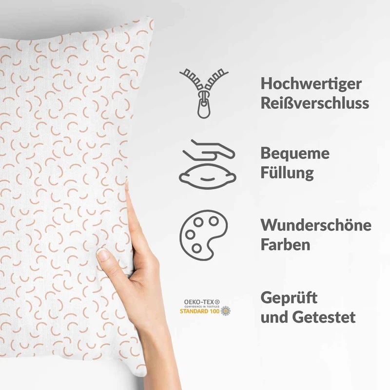 Gesundheitskissen Weiß mit Halbkreisen