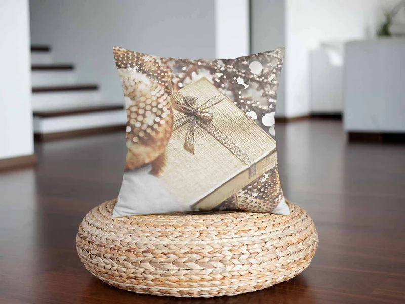 Gesundheitskissen mit goldenem Geschenk