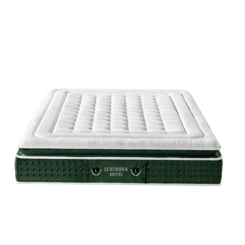 Ensemble literie complet avec lit et matelas d'hôtel - Collection Bouclette