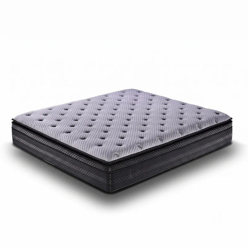 Matelas ressorts ensachés double surmatelas mémoire de forme - Collection Nuage