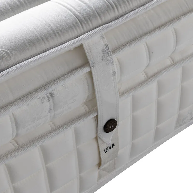 Matelas haut de gamme, 38 cm, réversible été/hiver - Collection Diva Luxury Hotel
