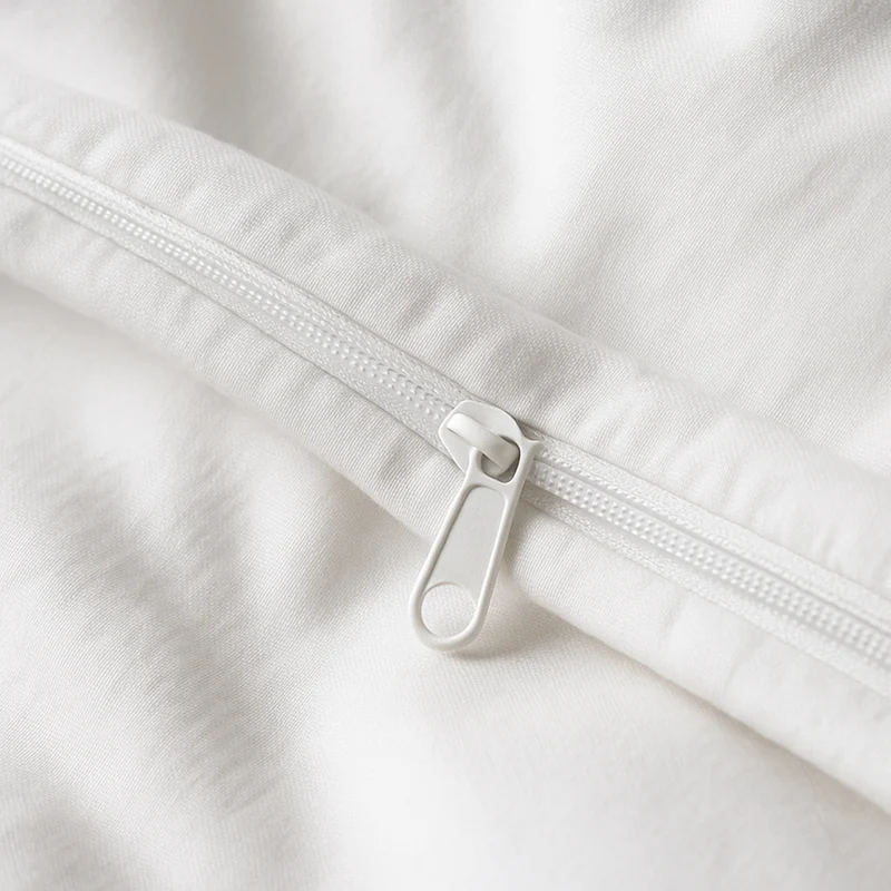 Parure de lit coton blanc, douceur haut de gamme, confort naturel - Collection Coton