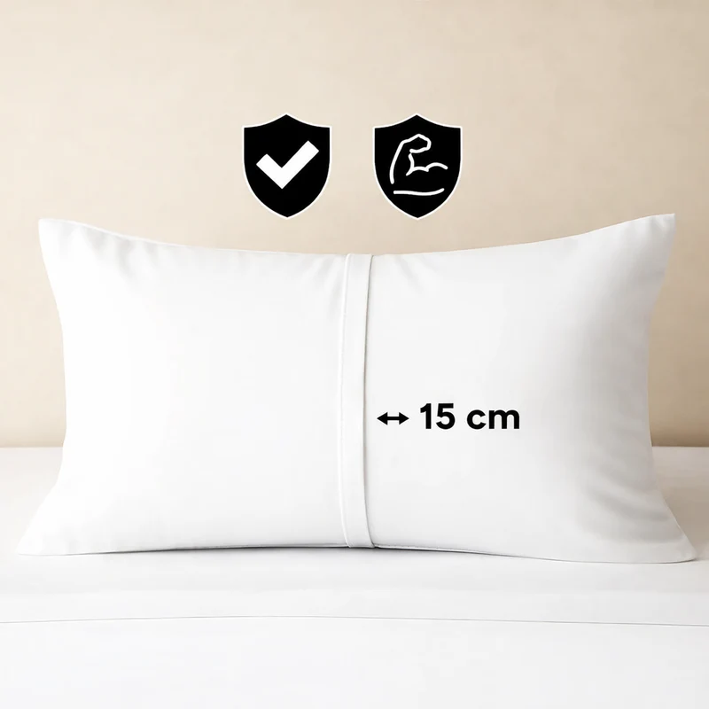 Taie d’oreiller coton blanc, douceur haut de gamme, confort naturel - Collection Coton