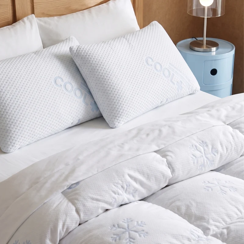 Pack couette et oreillers mémoire de forme rafraîchissants - Collection Été