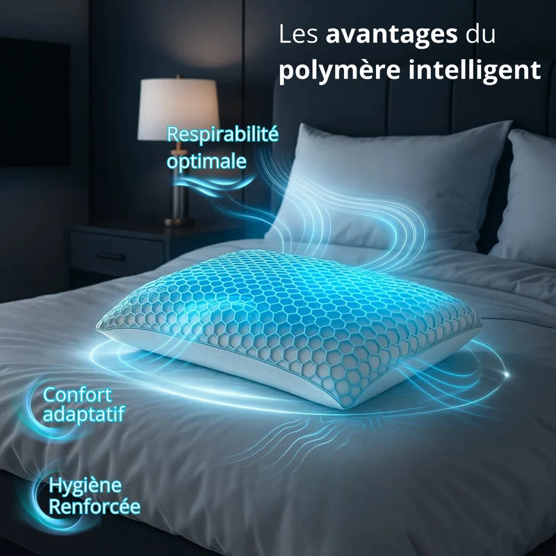 Pack couette et oreillers mémoire de forme nouvelle génération - Collection Tempérée