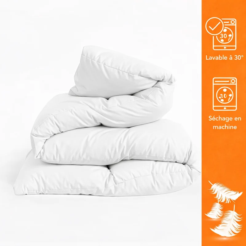 Pack couette et oreillers mémoire de forme nouvelle génération - Collection Tempérée