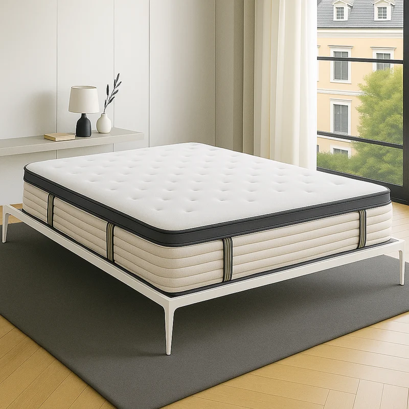 Ensemble sommier industriel et matelas grand confort hybride - Collection Factory