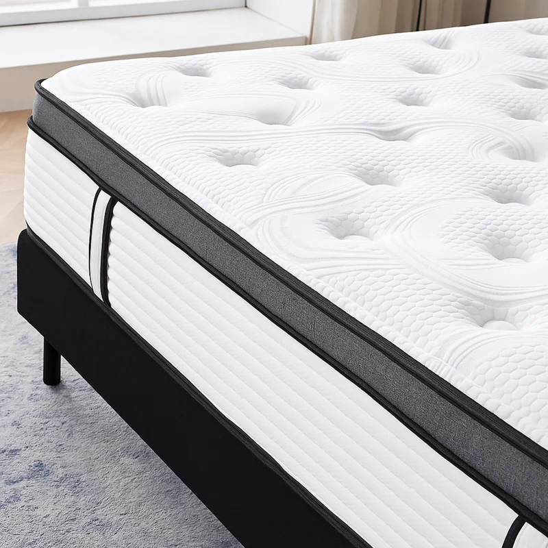 Ensemble sommier industriel et matelas grand confort hybride - Collection Factory