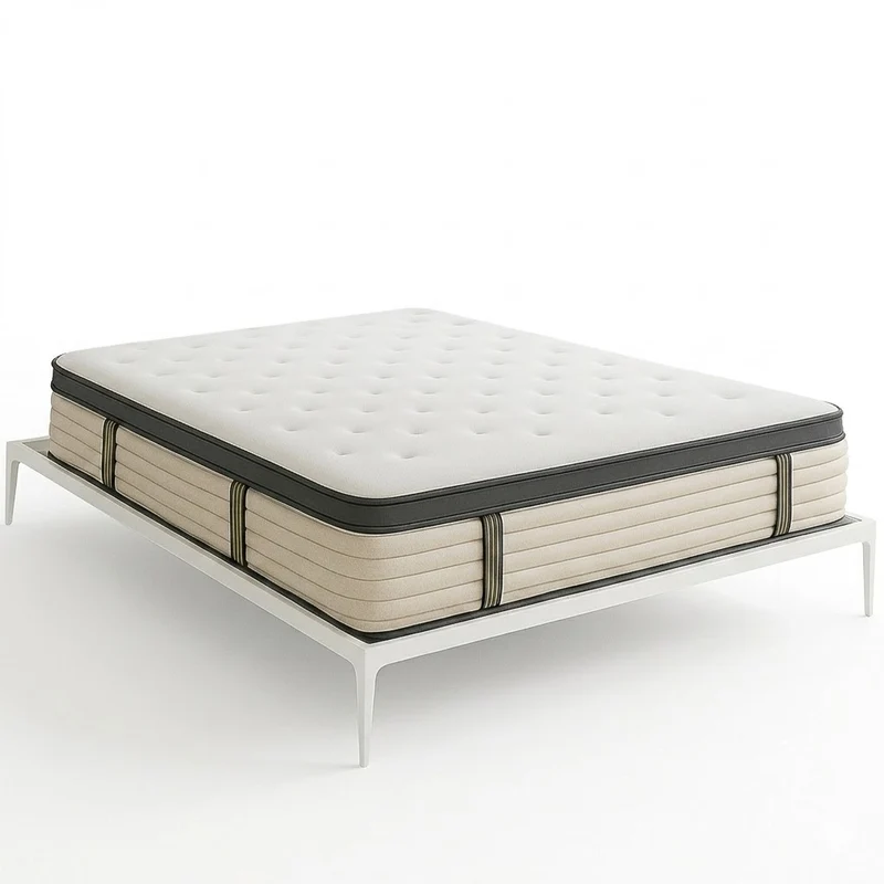 Ensemble sommier industriel et matelas grand confort hybride - Collection Factory