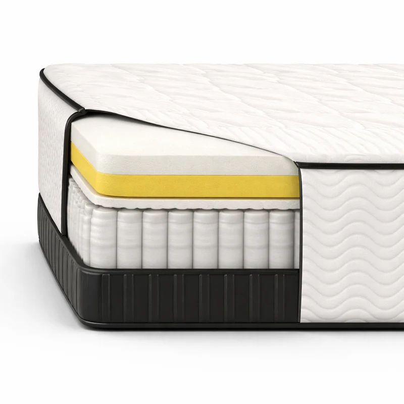 Ensemble lit fixe et matelas confort Cosmos - Collection Tissu