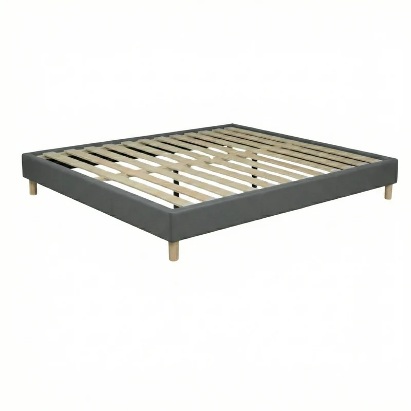 Ensemble literie complet avec lit et matelas d'hôtel - Collection Simili cuir