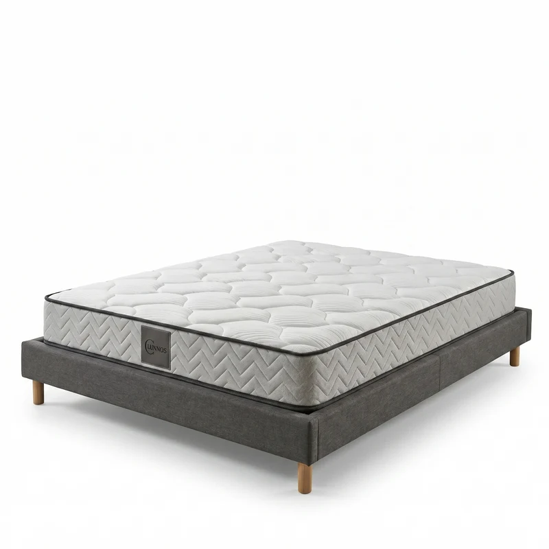 Ensemble lit fixe et matelas confort Cosmos - Collection Tissu