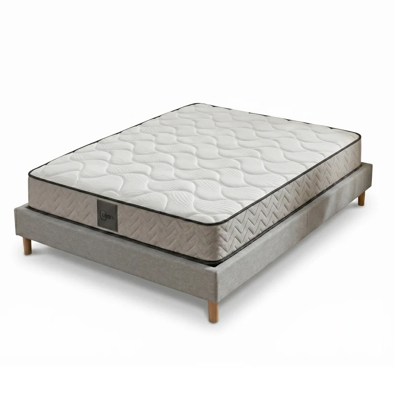 Ensemble lit fixe et matelas confort Cosmos - Collection Tissu