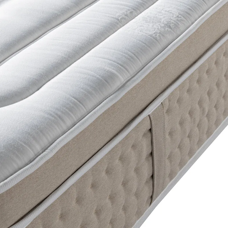 Ensemble avec lit fixe et matelas d'hôtel - Collection Simili cuir
