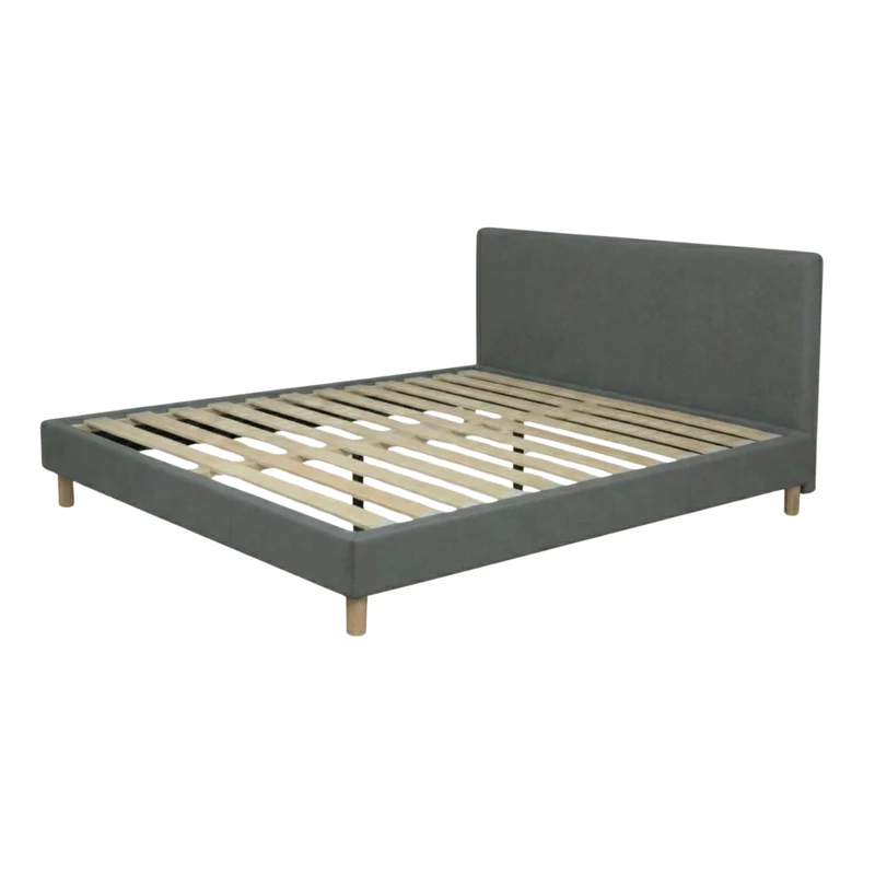 Ensemble avec lit fixe et matelas d'hôtel - Collection Simili cuir