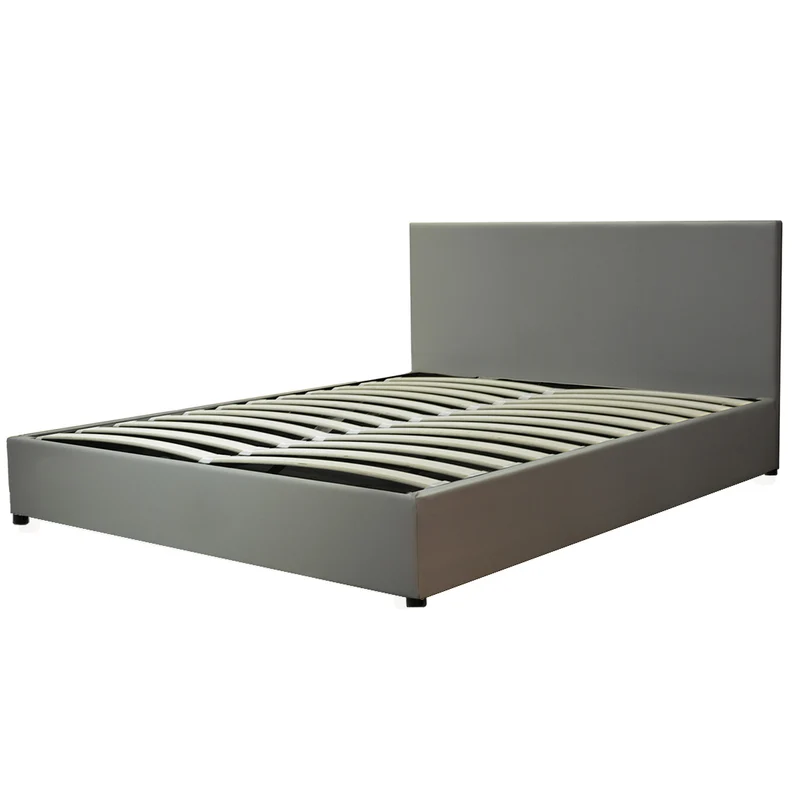 Ensemble literie complet avec lit coffre et matelas d'hôtel - Collection Simili cuir