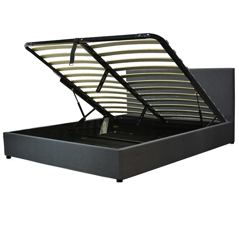 Ensemble literie complet avec lit coffre et matelas d'hôtel - Collection Tissu