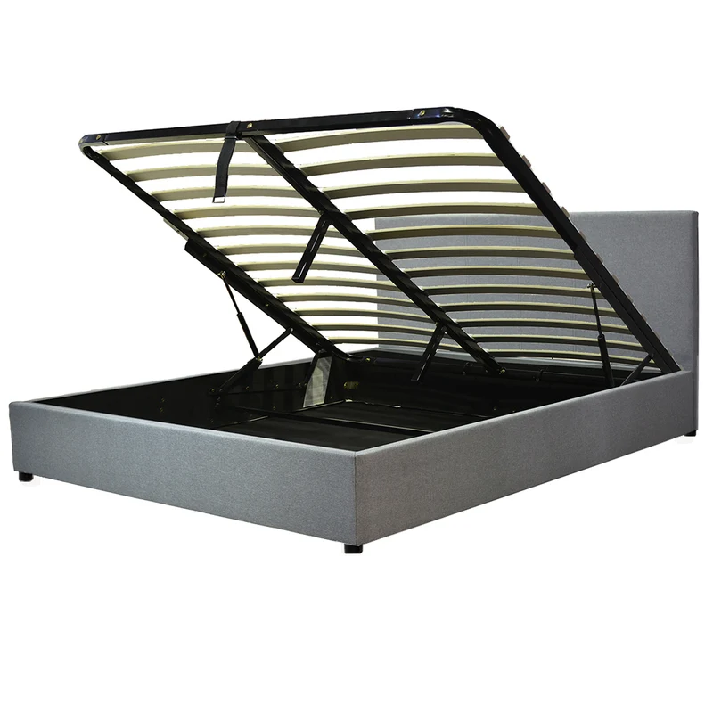 Ensemble literie complet avec lit coffre et matelas d'hôtel - Collection Tissu