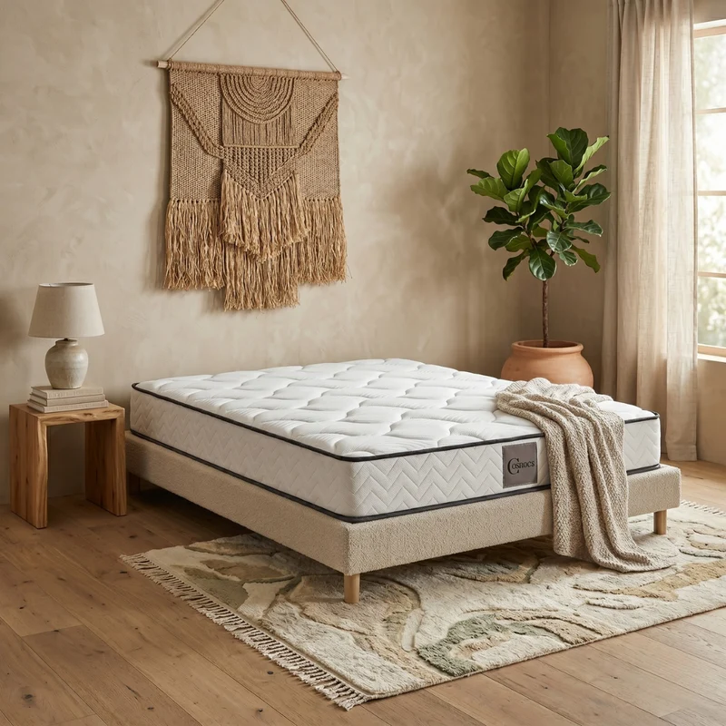 Ensemble lit et matelas confort - Collection Bouclette
