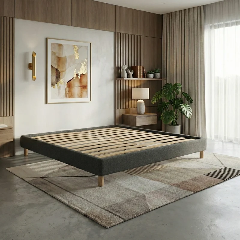 Ensemble literie complet avec lit et matelas d'hôtel - Collection Bouclette