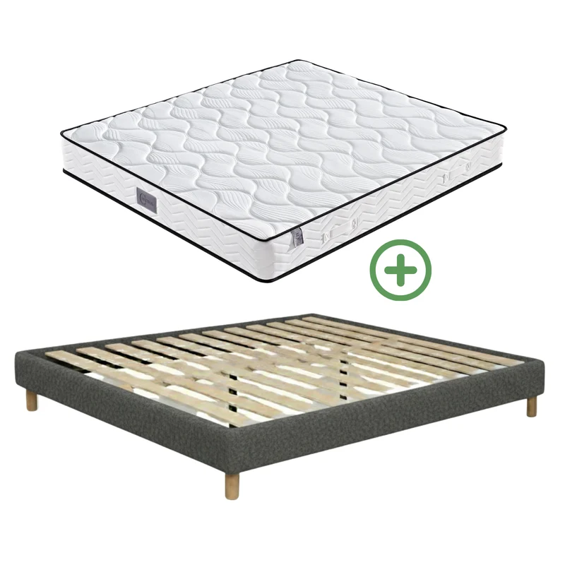Ensemble lit et matelas confort - Collection Bouclette